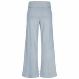 Lounge Pant "Zen", Blue Fog - softe 7/8 Yoga Hose mit Umschlagbund, Rückansicht