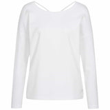 Langarmshirt Xyla, white, lässiges Langarmshirt, kamah Yoga and Style, Frontansicht
