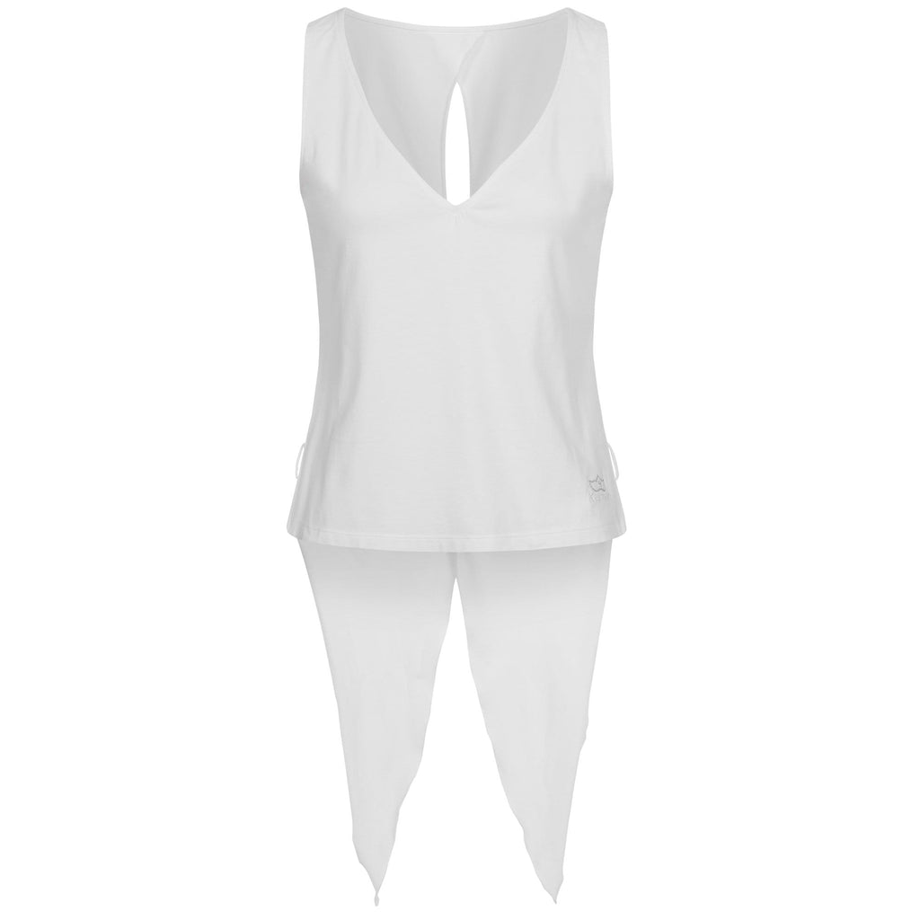 Yoga Top Wendy, white - softes Wickelshirt Back, kamah CORE Collection