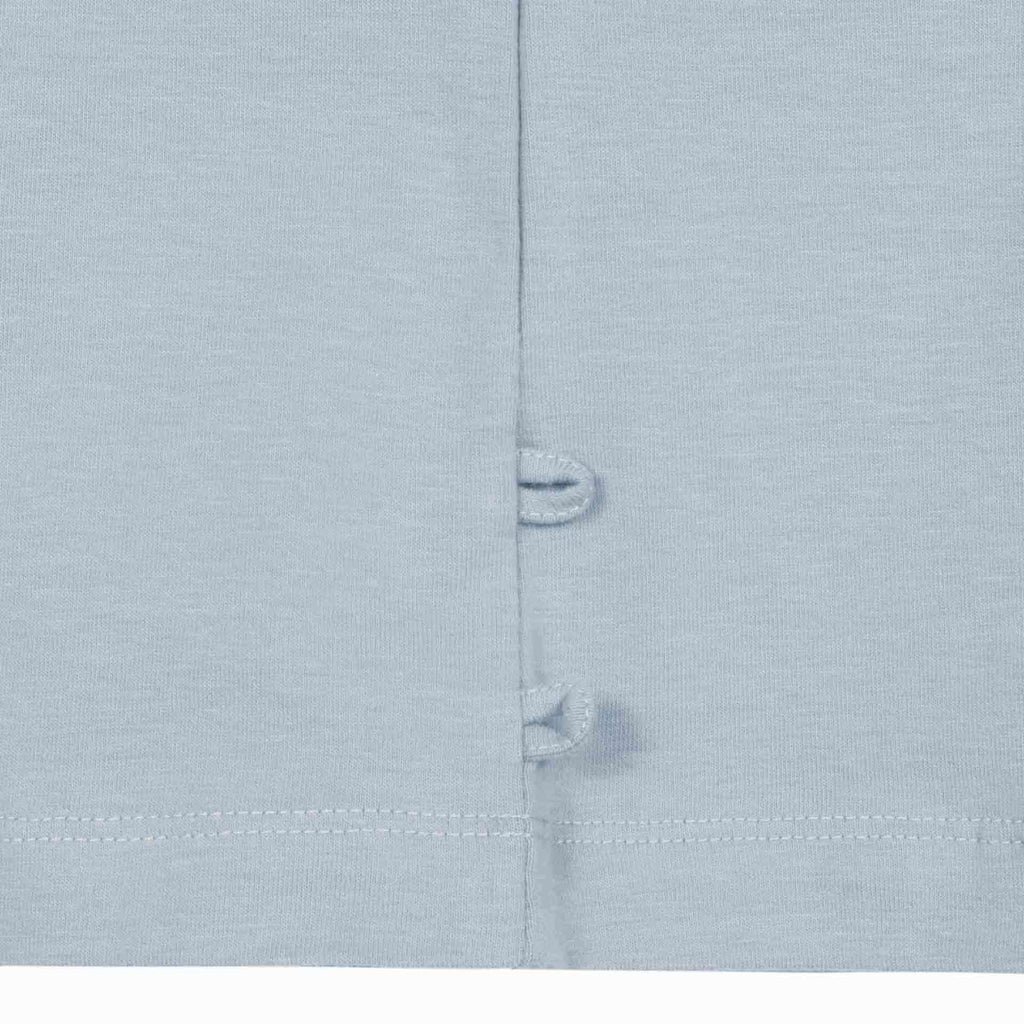Lounge Pant "Zen", Blue Fog - Superweiche 7/8 Yoga Hose mit Umschlagbund, Detail