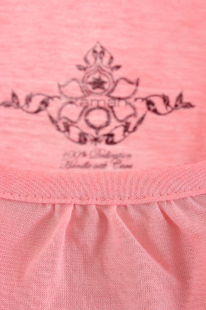 Kurzarm Yoga Shirt LASHANA, Farbe camelia, Stückfärbung, Top | kamah - Yoga-Shirt "Lashana", camelia - Supersoftes T-Shirt im Piece Dye - kamah yoga and style
