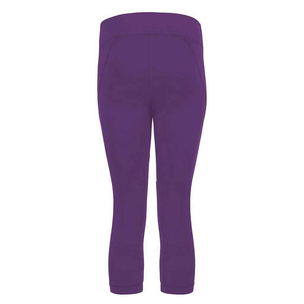 cropped Yoga tights LISSY, color lilac, eco Cotton - Capri Leggings - Kamah Yoga and Style