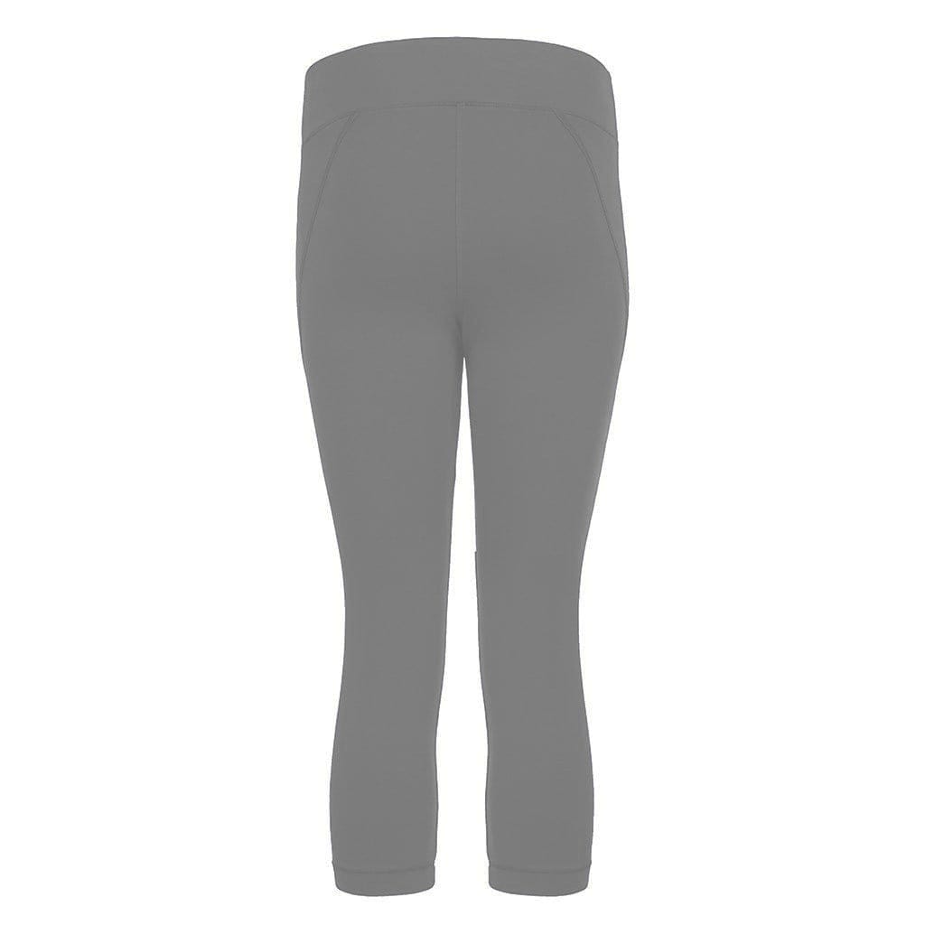 cropped Yoga tights LISSY, color steel, eco Cotton - Capri Leggings - Kamah Yoga and Style