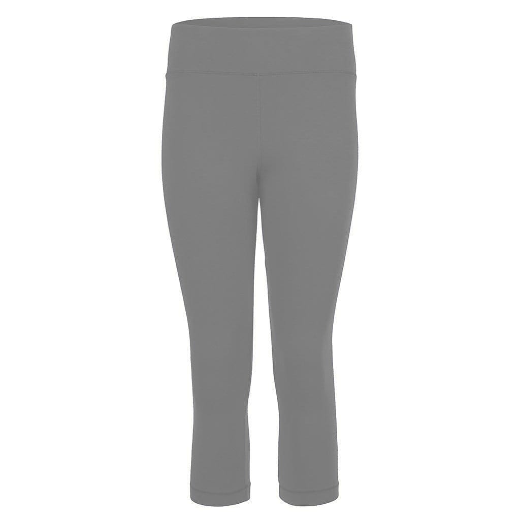 cropped Yoga tights LISSY, color steel , eco Cotton - Capri Leggings - Kamah Yoga and Style