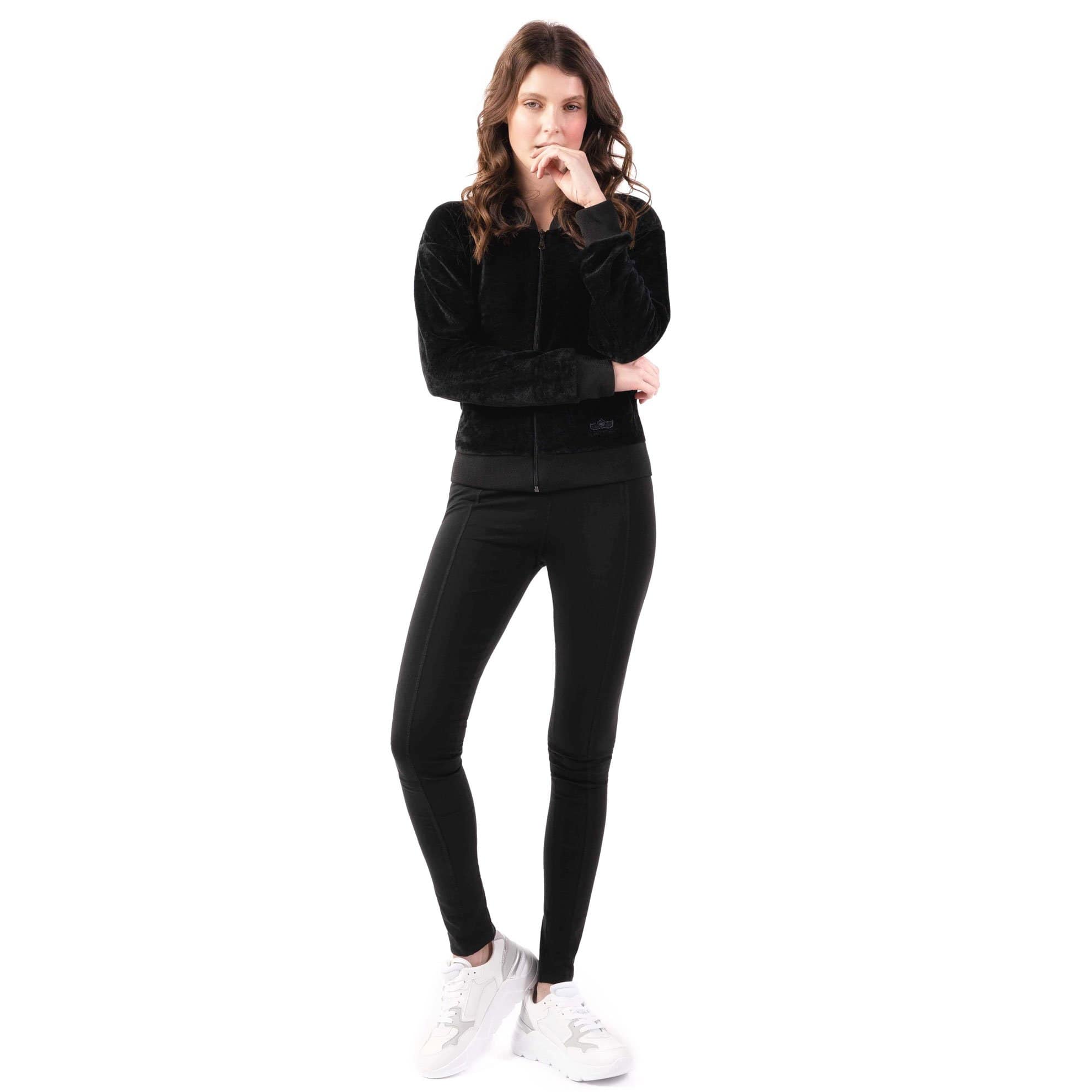 High-Waist Yoga Leggings LILY aus Eco Cotton  - Farbe black- kamah yoga and style