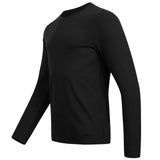 Lounge-Shirt "Simon", charcoal - Superbequemes Herren Langarmshirt, kamah Yoga & Style, seitlich