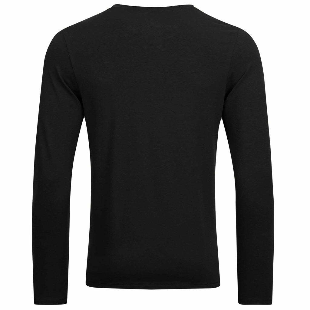 Yoga Shirt Langarm schwarz mit Sat Nam Gr. L Biobaumwolle NEU in