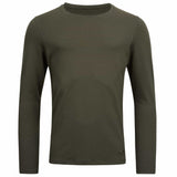 Lounge-Shirt "Simon", olive - Superbequemes Herren Langarmshirt, kamah Yoga & Style