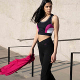 Yoga Pant "Stefania", charcoal - Yoga Hose mit hohem Bund - Kamah Yoga and Style
