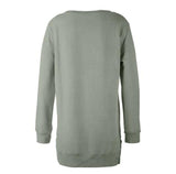 Long Sweater "Tiffany", reed- Kuscheliges oversized Sweatshirt - Kamah Yoga and Style  