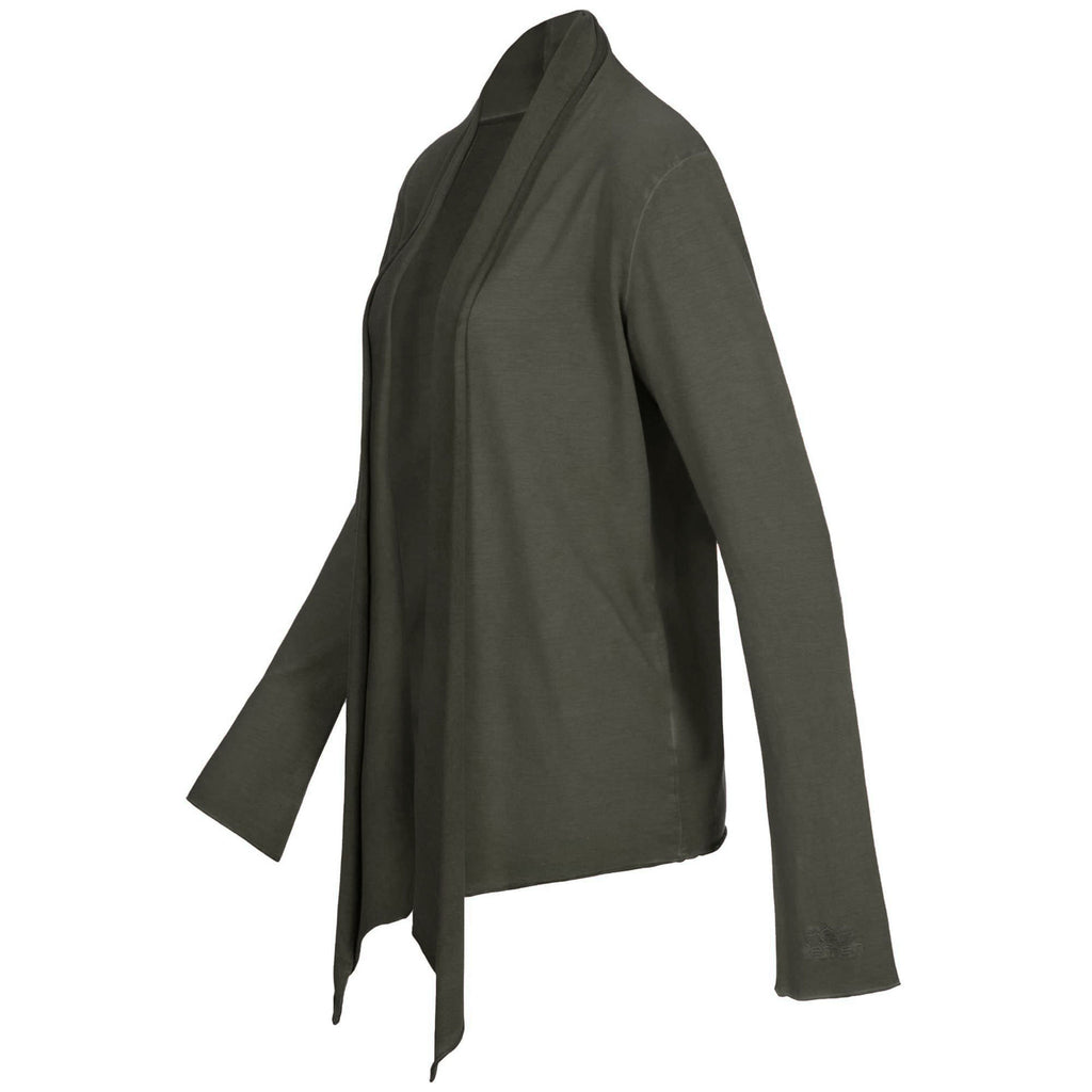 Supersofte Yoga Wickeljacke "Tootsie" in olive - Kamah Yoga and Style