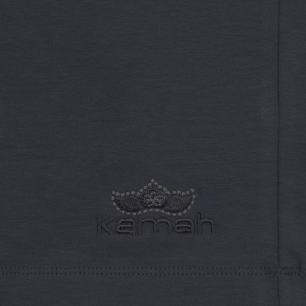 Yoga-Top "XENIA", charcoal - Cropped-Top aus Bio-Baumwolle, kamah Yoga, Detail