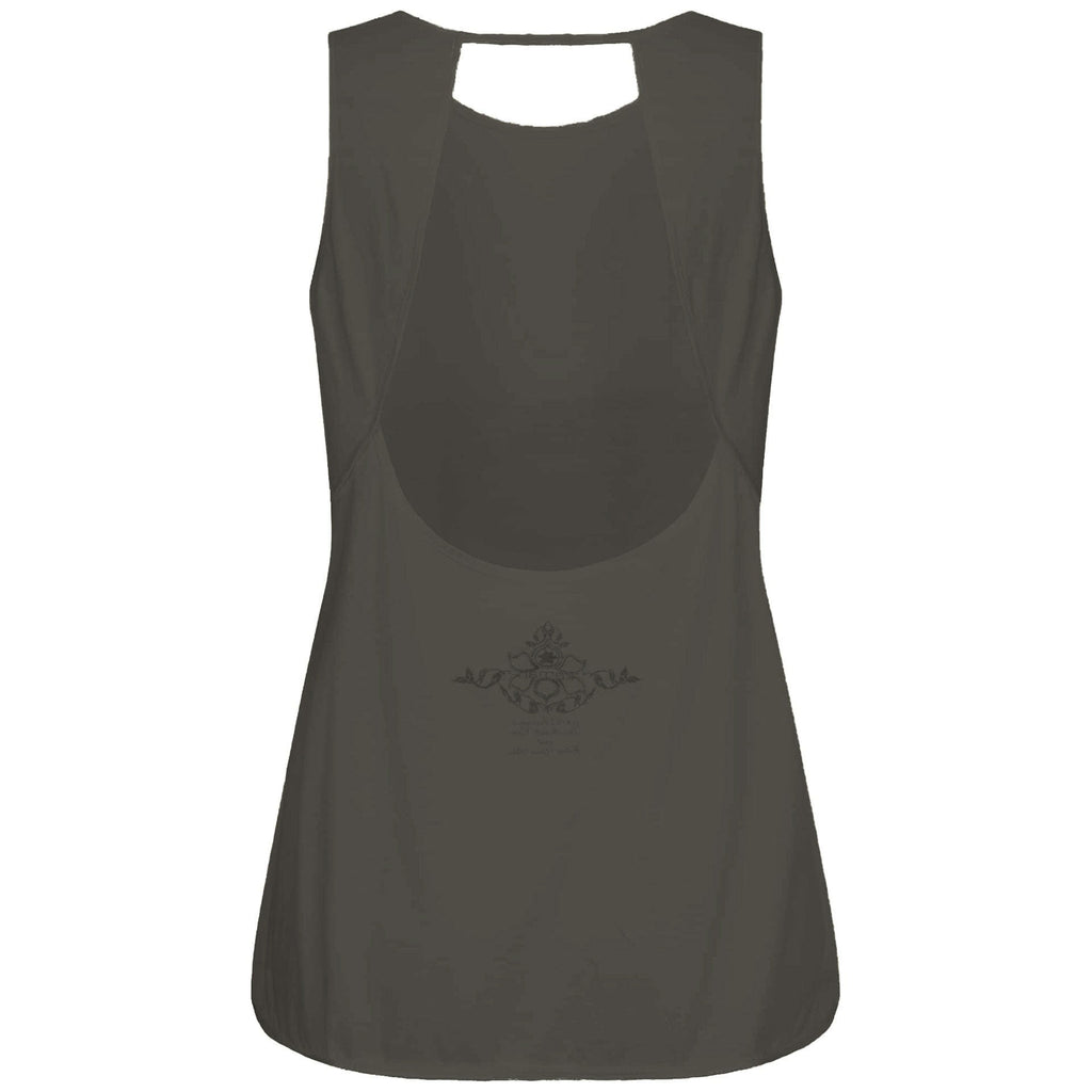 Yoga-Top "Xiomara", olive - Tanktop mit lockerer Passform, Rückseite