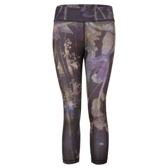 cropped Yoga leggings PARIS, Allover Print Everglades