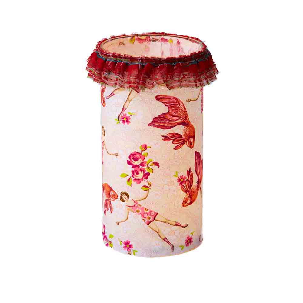 Glas Windlicht GOLDFISH IN LOVE  Unikat, made in Germany - Glas Windlicht GOLDFISH IN LOVE - Farbe rosé    Unikat - kamah yoga and style