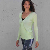 Yoga-Shirt "Susan", butterfly - Langarmshirt in Wickeloptik - Kamah Yoga and Style