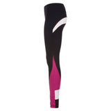 Yoga Legging "Roxy", black/fuchsia/white - Active Tights mit Colour Blocking - Kamah Yoga and Style