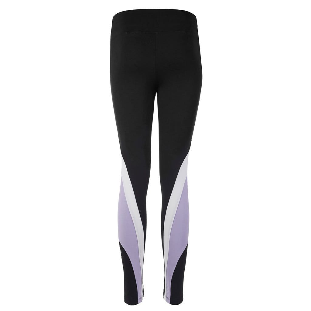 high waist yoga pant SOPHIE, Farbe black/white/pale violet I kamah yoga and style