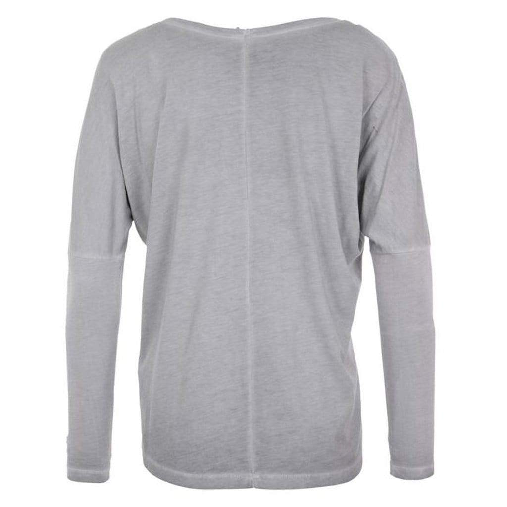 Langarmshirt MELODY "Choose Happiness", Farbe: stone | kamah - Lounge-Shirt "Melody", stone - Lässiges Langarmshirt mit Print - kamah yoga and style