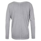 Langarmshirt MELODY "Choose Happiness", Farbe: stone | kamah - Lounge-Shirt "Melody", stone - Lässiges Langarmshirt mit Print - kamah yoga and style