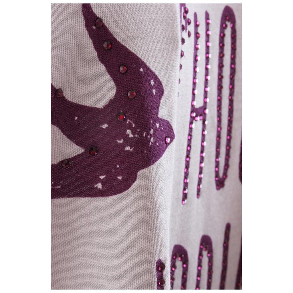 Langarmshirt MELODY "Choose Happiness", Farbe: stone | kamah - Lounge-Shirt "Melody", stone - Lässiges Langarmshirt mit Print - kamah yoga and style