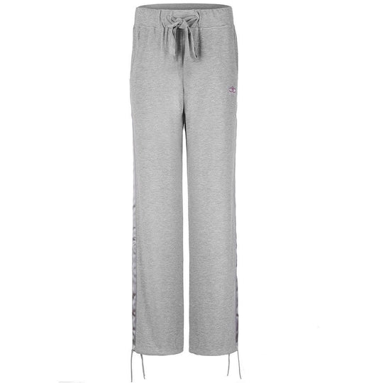 Lounge und Yogahose mit Satin-Einsatz HAMI - Farbe greymelange