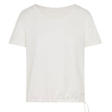 Yoga Shirt "Amina", white - weites Oversize T-Shirt mit Tunnelzug, front