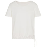 Yoga Shirt "Amina", white - weites Oversize T-Shirt mit Tunnelzug, back