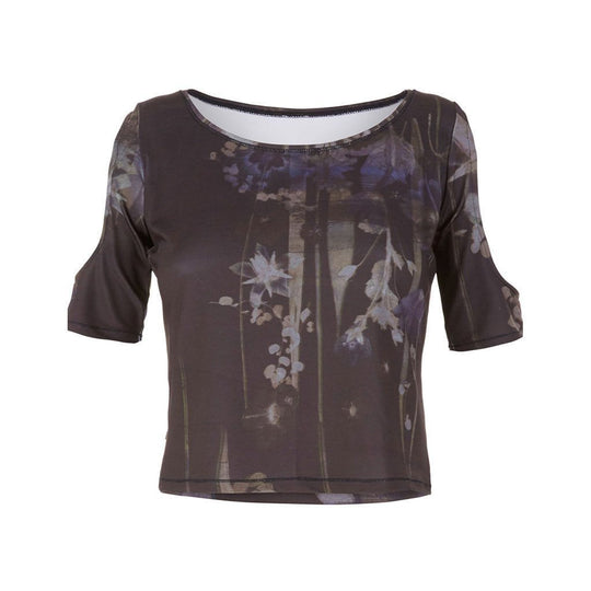 cropped Yoga Top RAFFAELA, Allover Print Everglades