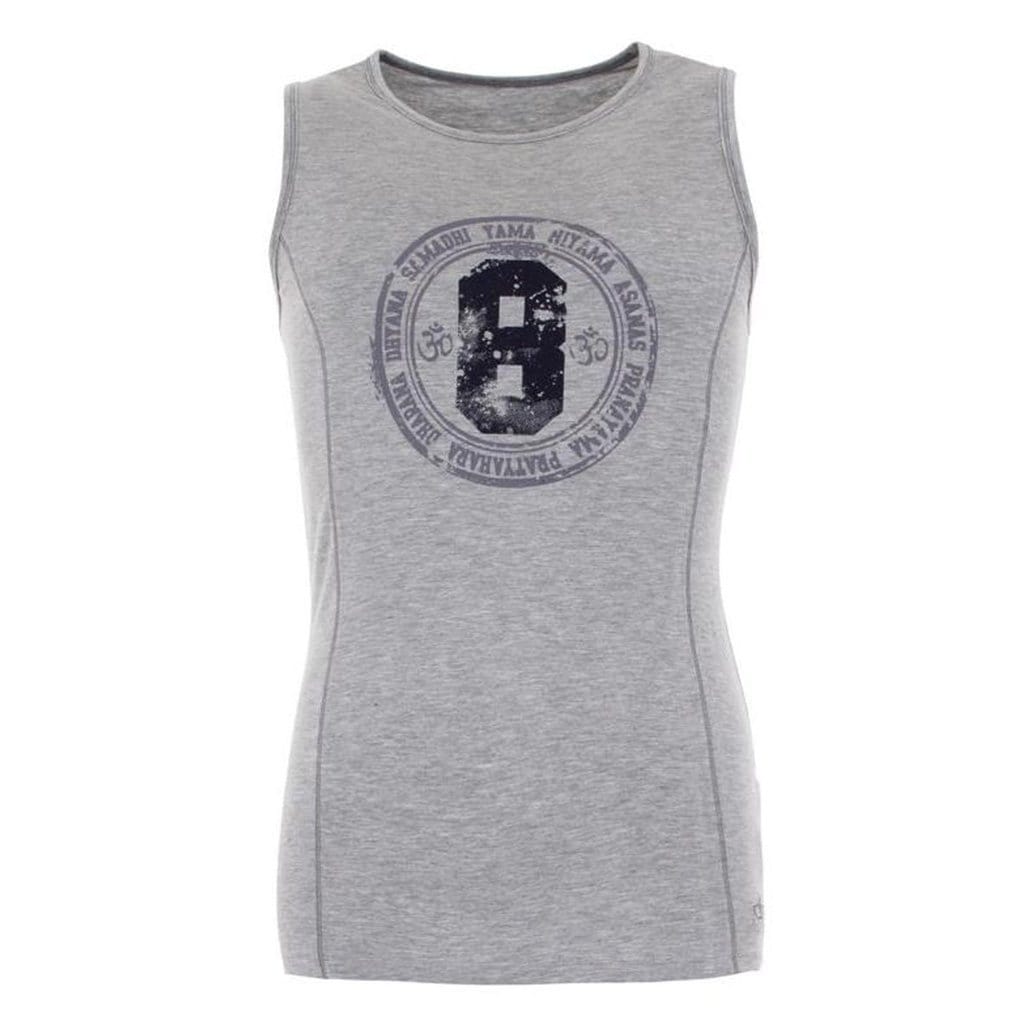 Yoga Tank Top TILL, Farbe greymelange | kamah - Yoga-Top "Till", greymelange - Herren-Shirt mit perfekter Passform - kamah yoga and style